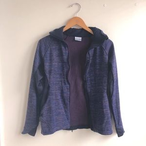 COLUMBIA FLEECE, PURPLE, ZIP UP